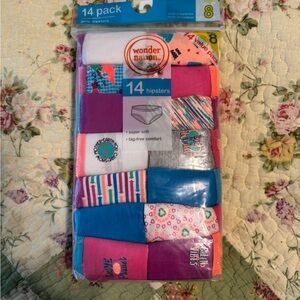 Wonder Nation Girls' Colorful Hipster Underwear 14-Pack Size 8